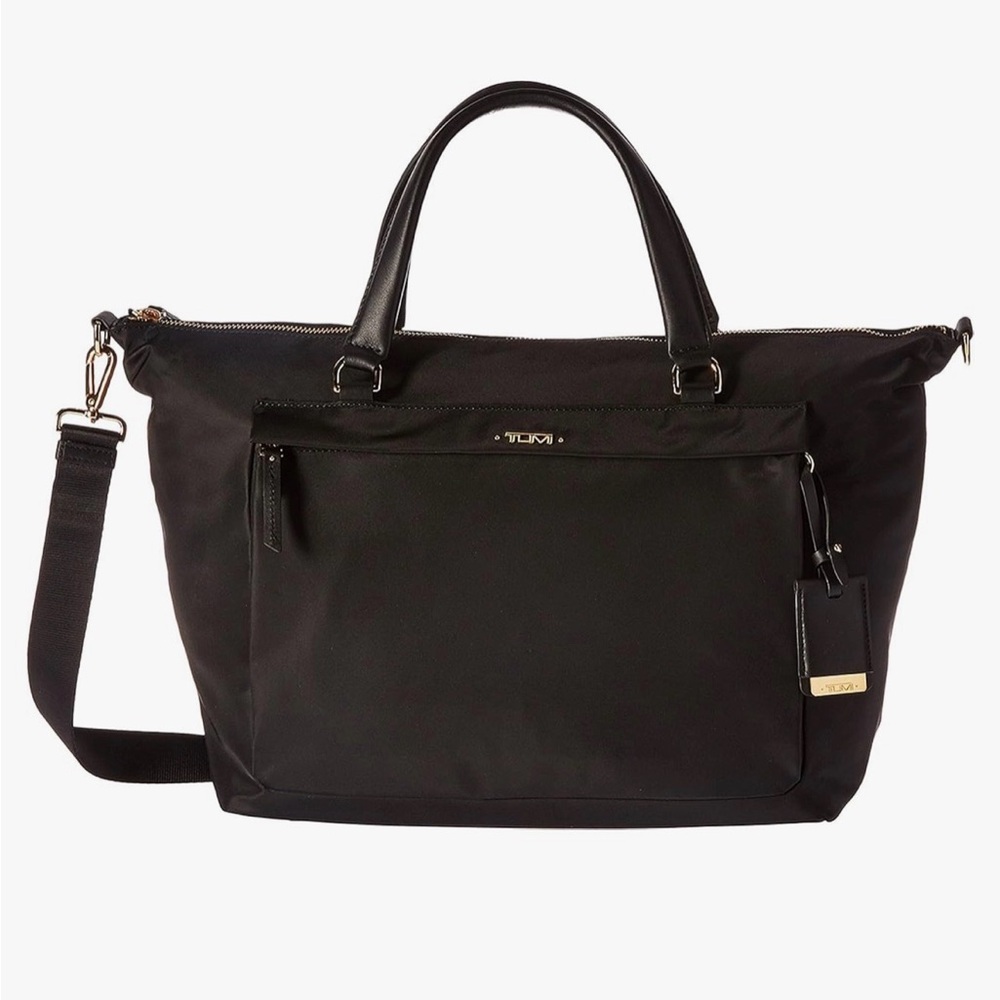 Tumi Women's Voyageur Ruth Soft Satchel Duffel Bag, Black, long crossbody strap